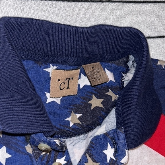 CT American Flag Red White and Blue Graphic Polo Shirt - Picture 5 of 11